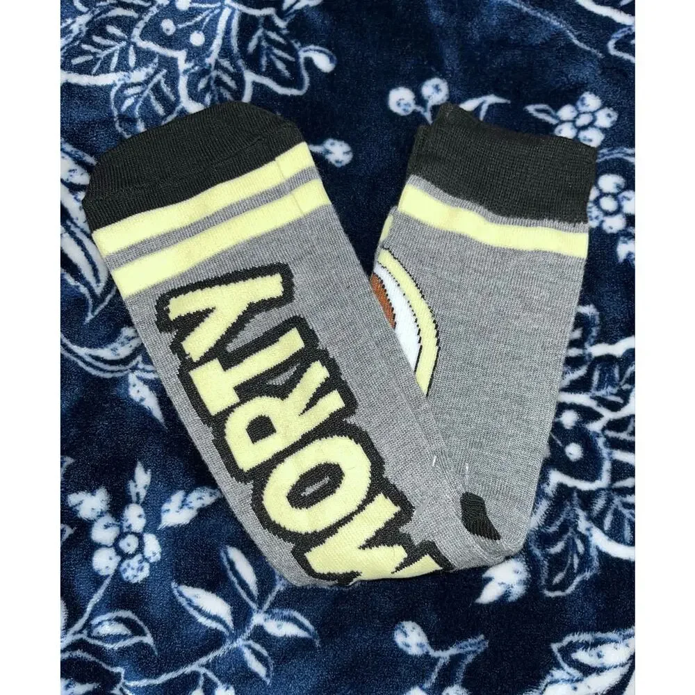 NEW! Rick and Morty novelty Crew Socks Morty's face Adult Size 6-13
